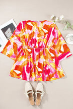 Load image into Gallery viewer, Printed V-Neck Three-Quarter Sleeve Blouse