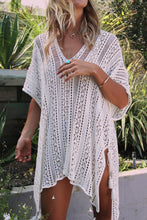 Load image into Gallery viewer, Cutout V-Neck Cover-Up with Tassel
