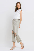 Load image into Gallery viewer, Lovervet Distressed Raw Hem Cropped Flare Jeans