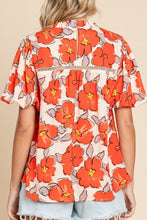 Load image into Gallery viewer, Printed Round Neck Short Sleeve Blouse