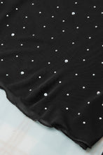 Load image into Gallery viewer, Rhinestone Round Neck Long Sleeve Blouse