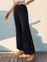 Load image into Gallery viewer, Lace Detail Wide Leg Pants