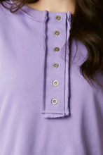 Load image into Gallery viewer, Sequin Half Button Long Sleeve Sweatshirt