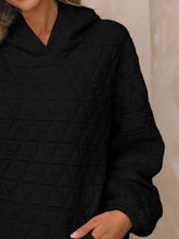 Load image into Gallery viewer, Textured Long Sleeve Hoodie with Pockets