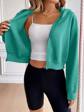 Load image into Gallery viewer, Ivy Lane Zip Up Dropped Shoulder Hooded Jacket