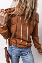 Load image into Gallery viewer, Cold Shoulder Long Sleeve Hoodie