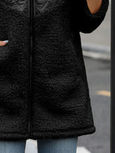 Load image into Gallery viewer, Fuzzy Zip Up Long Sleeve Hooded Jacket