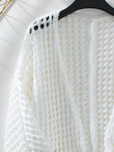 Load image into Gallery viewer, Openwork Open Front Long Sleeve Cardigan