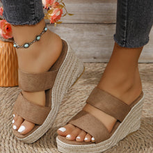 Load image into Gallery viewer, Open Toe Wedge Sandals