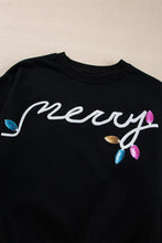 Load image into Gallery viewer, MERRY Sequin Round Neck Long Sleeve Top and Shorts Set