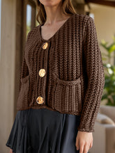 Load image into Gallery viewer, Button Down Long Sleeve Cardigan