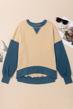 Load image into Gallery viewer, Contrast Round Neck Long Sleeve Sweatshirt
