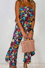 Load image into Gallery viewer, Printed Tube Wide Leg Jumpsuit