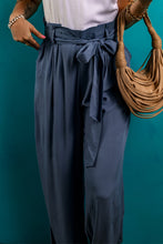 Load image into Gallery viewer, Tied Wide Leg Pants with Pockets