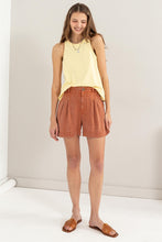 Load image into Gallery viewer, HYFVE High Waist Pleated Linen Shorts