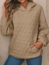 Load image into Gallery viewer, Textured Long Sleeve Hoodie with Pockets