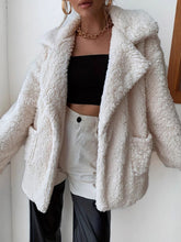 Load image into Gallery viewer, Fuzzy Open Front Long Sleeve Coat