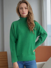 Load image into Gallery viewer, Turtleneck Raglan Sleeve Sweater