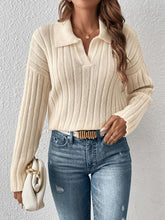 Load image into Gallery viewer, Johnny Collar Long Sleeve Sweater
