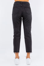 Load image into Gallery viewer, American Bazi High Waist Distressed Cropped Straight Jeans