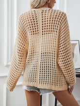 Load image into Gallery viewer, Openwork Open Front Long Sleeve Cardigan