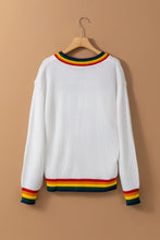 Load image into Gallery viewer, MERRY &amp; BRIGHT Ribbed Round Neck Sweater
