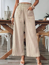 Load image into Gallery viewer, Pocketed Elastic Waist Wide Leg Pants