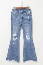 Load image into Gallery viewer, Distressed Raw Hem Bootcut Jeans