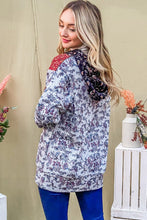 Load image into Gallery viewer, And The Why Printed Half Zip Up Long Sleeve Hoodie