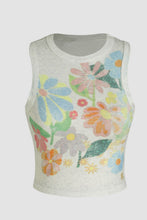 Load image into Gallery viewer, Flower Round Neck Tank