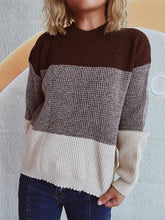Load image into Gallery viewer, Color Block Long Sleeve Sweater