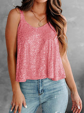 Load image into Gallery viewer, Sequin Scoop Neck Tank