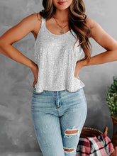 Load image into Gallery viewer, Sequin Scoop Neck Tank
