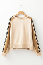 Load image into Gallery viewer, Contrast Round Neck Long Sleeve Sweatshirt