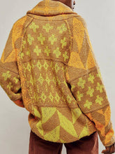 Load image into Gallery viewer, Collared Neck Long Sleeve Cardigan