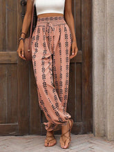Load image into Gallery viewer, Tied Printed High Waist Pants