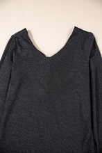 Load image into Gallery viewer, Bowknot V-Neck Long Sleeve Blouse
