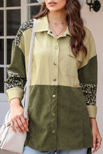 Load image into Gallery viewer, High-Low Leopard Snap Down Shacket