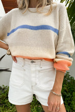 Load image into Gallery viewer, Contrast Round Neck Long Sleeve Sweater