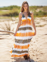 Load image into Gallery viewer, Tie-Dye Halter Neck Sleeveless Dress