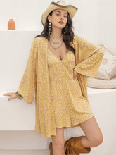 Load image into Gallery viewer, Printed Halter Neck Romper and Cover Up Set