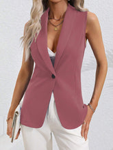 Load image into Gallery viewer, One Button Collared Neck Vest