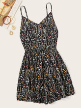 Load image into Gallery viewer, Printed V-Neck Spaghetti Strap Romper