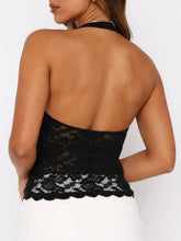 Load image into Gallery viewer, Lace Backless Halter Neck Cami