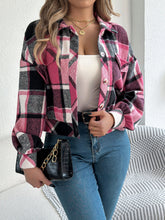 Load image into Gallery viewer, Plaid Button Up Long Sleeve Jacket