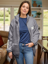 Load image into Gallery viewer, Full Size Turtleneck Zip Up Long Sleeve Sherpa Jacket