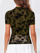 Load image into Gallery viewer, Mock Neck Short Sleeve Top