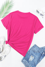 Load image into Gallery viewer, Flower Round Neck Short Sleeve T-Shirt