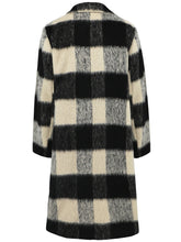 Load image into Gallery viewer, Plaid Double-Breasted Long Sleeve Coat