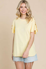 Load image into Gallery viewer, Culture Code Round Neck Crisscross Short Sleeve T-Shirt